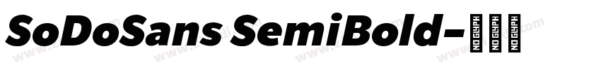 SoDoSans SemiBold字体转换